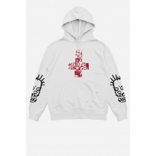 Wasted Paris Rest In Hell Hoodie white