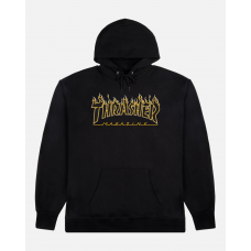 Thrasher mikina Flame Black/Yellow