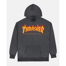 Thrasher Flame Hoody Dark Heather