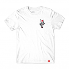 T-shirt Chocolate Longhorn White